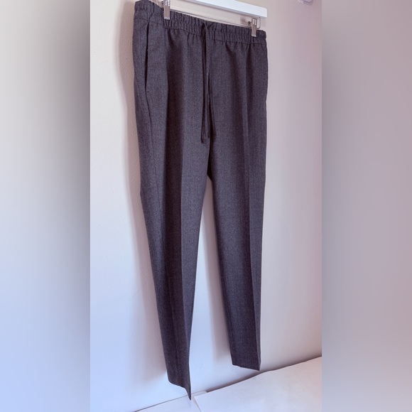 NWOT BANANA REPUBLIC GRAY VITALE B FLANNEL 120’s 💯WOOL DRAW -STRING PANTS GRAY M - Picture 3 of 6